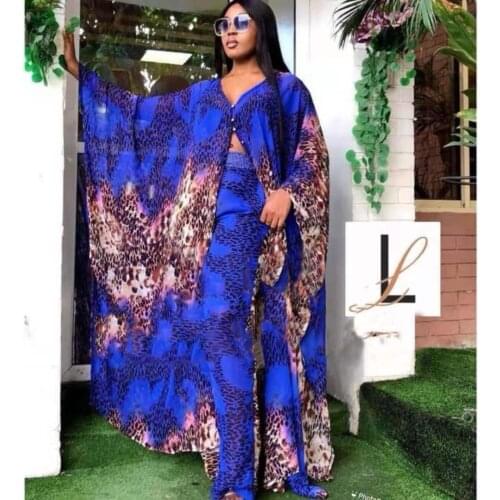Tilapia fashion plus size dress elastic pants two pieces outfit beach style african casual summer suit for travel