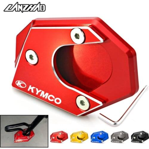 Motorcycle Side Stand Enlarger Kickstand Enlarge Plate Pad CNC Aluminum Accessories for KYMCO Downtown 200i 300i 350i 300 350