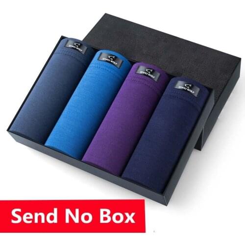 Male Panties Bamboo Fiber Mens Underwear Boxers Breathable Man trunk Boxer Men Solid Underpants Comfortable Brand Shorts 4PCS