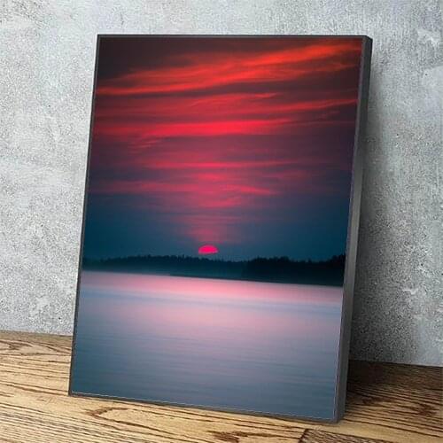 HD Printed Wall Art Sunset Sea Canvas Paintings Modular Beautiful Landscape Poster Home Decors Picture for Living Room Framework