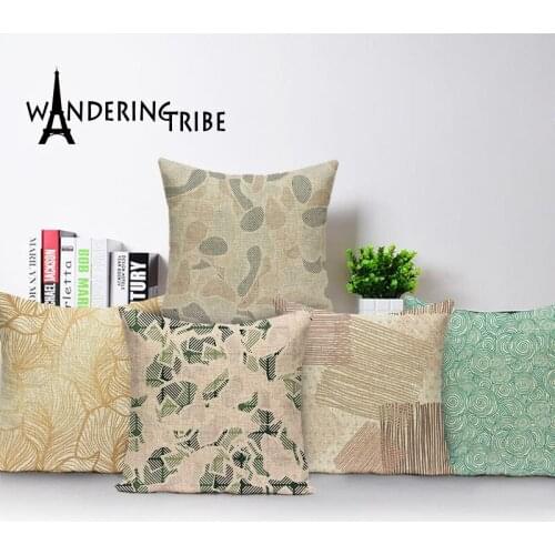 Geometric Covers for Cushions Simple Style Pillow Decorative Linen Cushion Cover Custom Pillow Case 45X45Cm Throw Pillow Covers