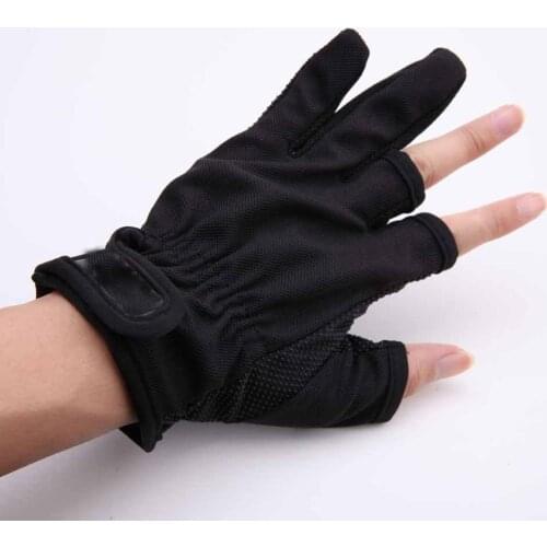 Anti Slip 3 Low-Cut Fingers Fishing Gloves Tackle Finger Protector Skidproof Gloves For Fishing Outdoor Sports