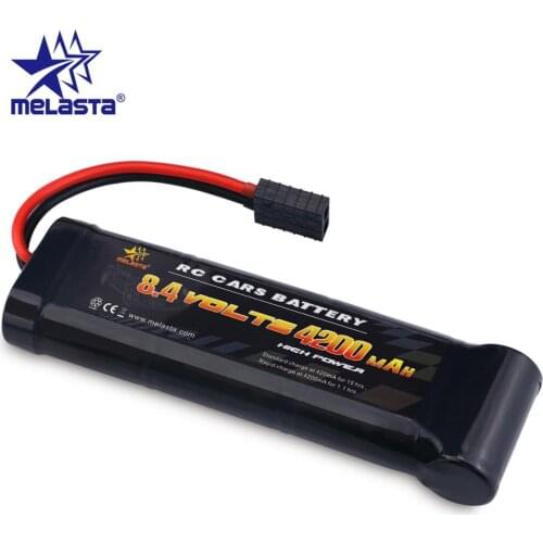 Melasta 8.4V 4200mAh 7-Cells Flat Pack NiMH Battery with Traxxas Discharge Plug for RC Racing Car Toys Hobbies