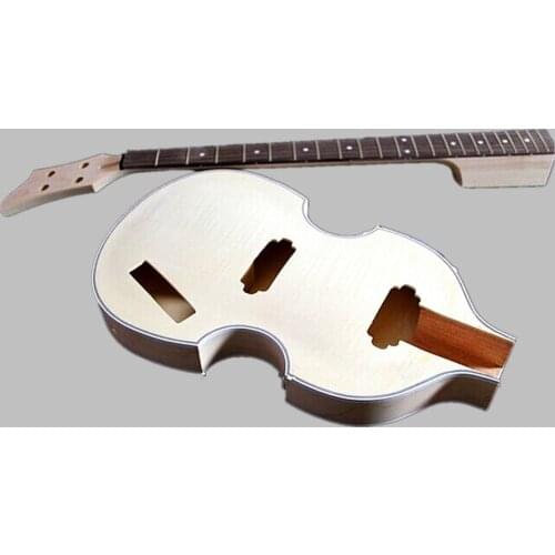 New semi-finished violin electric guitar with rosewood fingerboard and mahogany body no paint F-1812