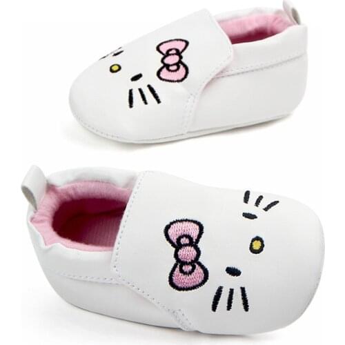 Lovely Cartoon Baby PU Shoes Soft Sole Antislip Newborn First Walkers Infants Girls Crib Shoes