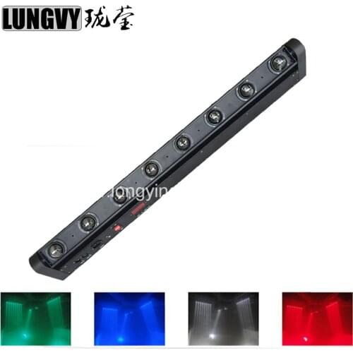 Free Shipping 8x10w Panel Led Beam Moving Head Bar DMX512 Disco Dj Stage Lighting for DJ Disco Nightclub