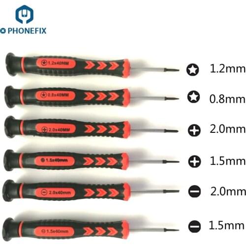 PHONEFIX 6 in 1 Screwdrivers Kit Mobile Phone Opening Repair Tools Smartphone Tablet Disassemble Hand Tools Set