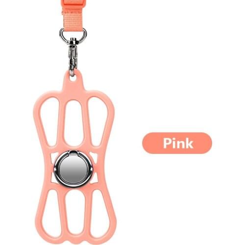 5 Colors Universal Lanyard For Phone Silicone Sports Strap Mobile Phone Lanyard Ring Holder Case Neck Hanging Rope Sling Chain