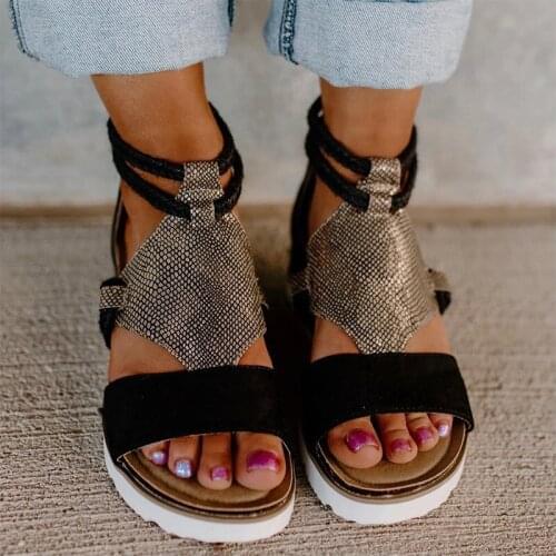 Gladiator Women Sandals Snake Zipper Hollow Out Woman Shoes Open Toe Wedges Sandals Retro Thich Sole Ladies Footwear Summer