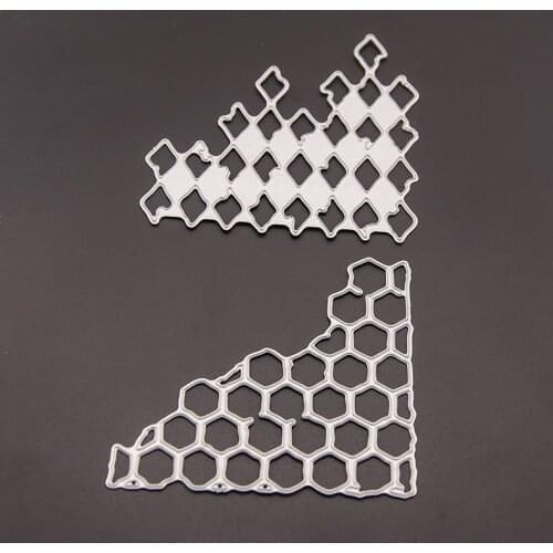 Honeycomb Shape Metal Embossing Cutting Cutter Type Carbon Steel Paper-cut Card Template Diamond Metal Cutting Dies New 2018
