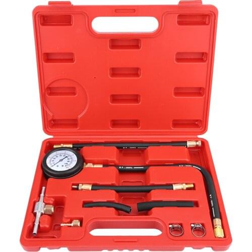 TU-113 Universal Car Fuel Diesel Pressure Tester Gasline Injector Pump Pressure Gauge Kit Fuel Pressure Tester