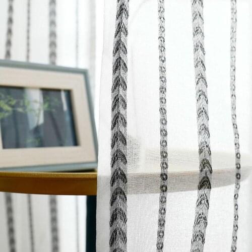 Cotton linen hollow tulle curtains For Bedroom Window Curtain For Living Room Sheer Curtains Blinds Custom Made Drapes curtains