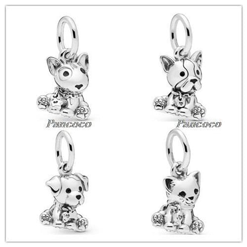 Authentic 925 Sterling Silver Bead Charm Labrador Dog Pendant Charm Fit Pandora Women Bracelet & Necklace Diy Jewelry