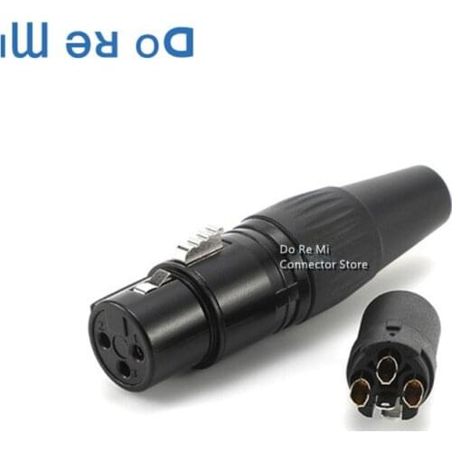 1pc XLR CANNON 3PIN F/M Microphone Cable Connector Female/Male MIC Audio Balance Plug Speaker Connector XLR
