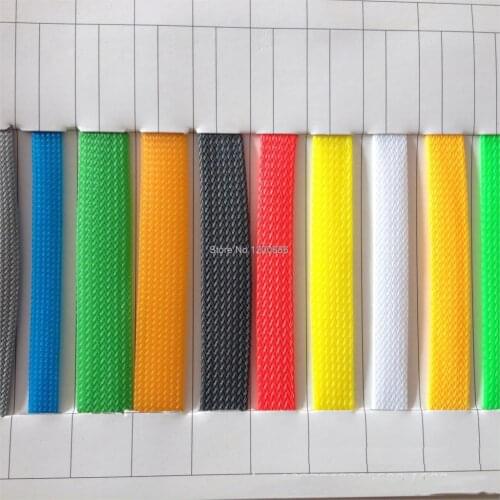 10MM 20M color Insulation Braided Sleeving Tight PET Wire Cables Protection Expandable Cable Sleeve Wire Loom