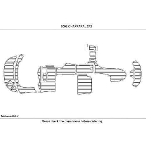 2002 chapparal 242 Cockpit swimming platform 6mm EVA Non-slip mat Cockpit swimming platform