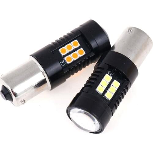 2pcs P21W LED 1156 BA15S LED Bulbs Car Lights 1200Lm Turn Signal Reverse Brake Light R5W 3030 LEDs 12V 24V Automobiles Lamp D040