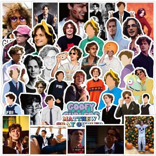 50pcs Actor Matthew Gray Gubler Graffiti Sticker Toy Gift For Stationery Luggage Laptop Bike Snowboard Waterproof Stickers