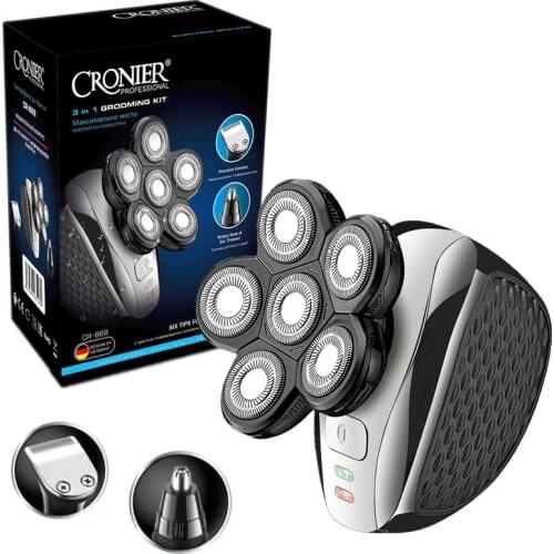 6-blade powerful electric shaver for men 3in1 electric razor hair trimmer beard wet dry bald shaving machine rechargeable kit