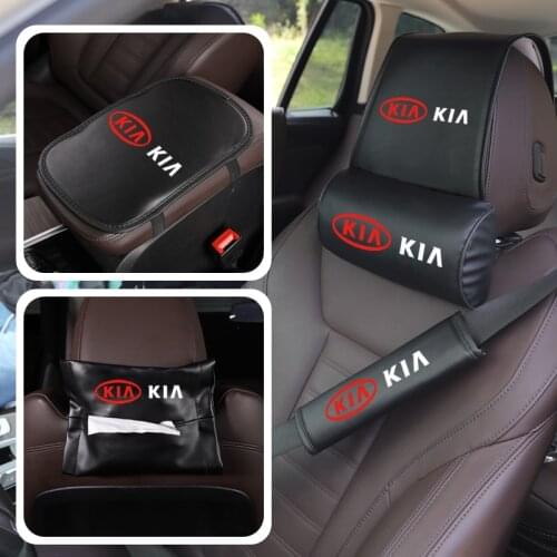 2pcs Car Seat Belt Cover Carbon Fiber VRS Emblem Shoulder Protection Accessories For KIA Sportage Ceed Rio Picanto Sorento Soul