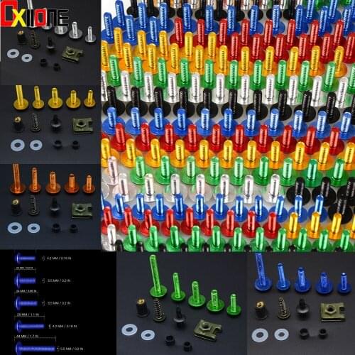 Aluminium Universal Motorcycle Fairing Bolts Nuts For Kawasaki GPZ1100 Suzuki GSX1400 YAMAHA YSR 50