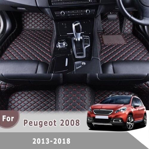 RHD Carpets For Peugeot 2008 2018 2017 2016 2015 2014 2013 Car Floor Mats Auto Interior Accessories Parts Styling Foot Pad Decor
