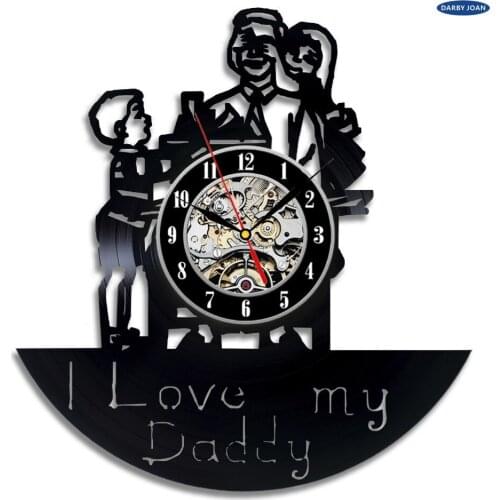 Vinyl wall clock Fathers Day Gift Art Decor Clocks Home Record Vintage Decoration