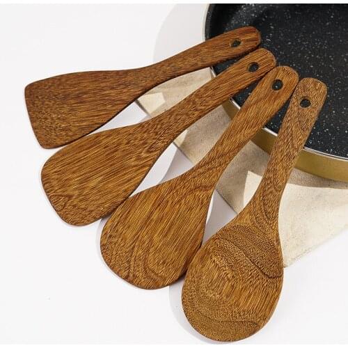 Wooden Kitchenware Non-Stick Cookware Patula Rice Spoon Kitchen Utensils Cooking Spatula Tools Kitchen Gadgets and Accessories