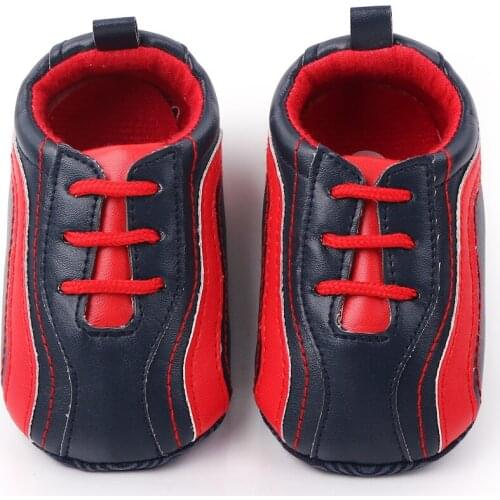 Baby Shoes Boy Sneaker PU Soft Anti-Slip Sole Newborn Infant First Walkers Toddler Casual Canvas Crib Shoes