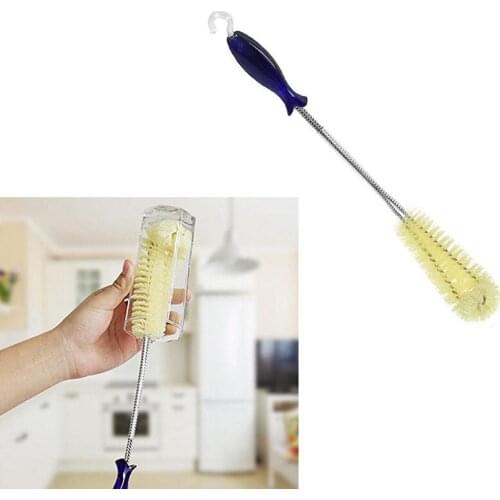 Long Handle Bottle Cup Cleaning Brush Scrubbing Cleaner with Hook