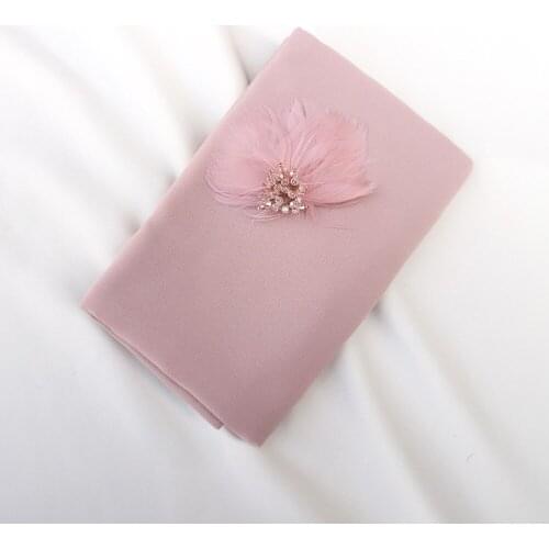 Muslim Women Middle East Ramadan Muslim Fashion Dubai Abaya Turkey 2021 Feather Bead Flower Chiffon Long Scarf Malay Donsignet