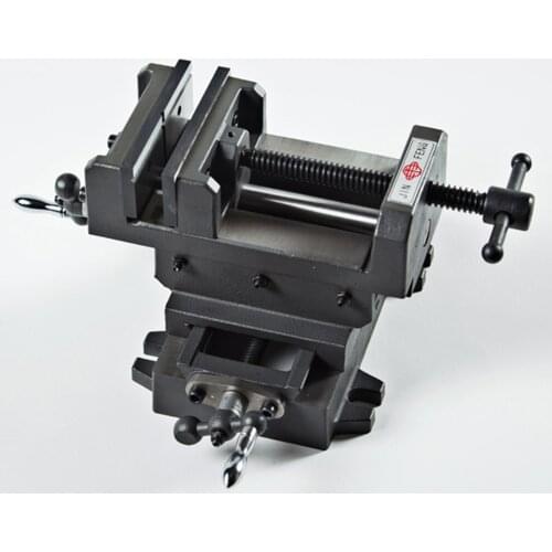 Double track 4 inch cross clamp machine vise for drilling milling machine