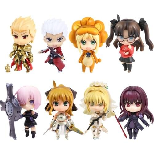 Fate/Stay Night Saber 77 50 387 Gilgamesh 410 Tohsaka Rin 409 Archer 486 Action Figure Cute Toys Model Doll Decor Gift