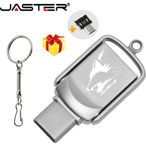 JASTER 2.0 Mini Type C Flash Drives 128GB 2 in 1 Waterproof Memory Stick 64GB Flip USB Stick 32GB Pendrive 16GB External Storage