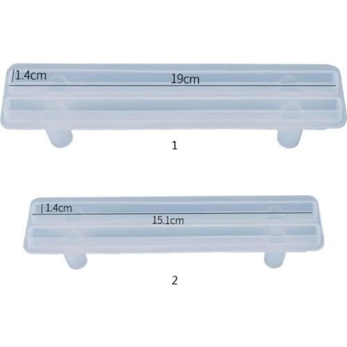 DIY Crystal Epoxy Resin Mold Fruit Plate Bending Handle Casting Silicone Mould 652B