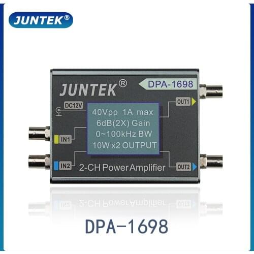 JUNTEK DPA-1698 High Power Dual Channel DDS Function Signal Generator Power Amplifier DC Power Amplifier 40V