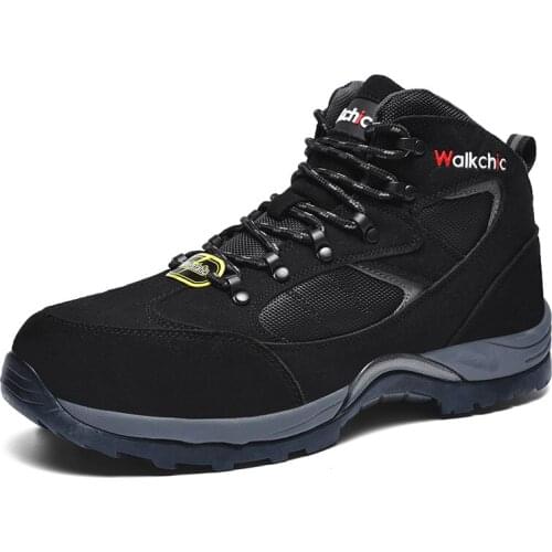 Big Size 40-47 Men Safety Shoes Steel Toe Male Work Sneakers High Quality Puncture Proof Boots Non-Slip Walking Footwear Soft