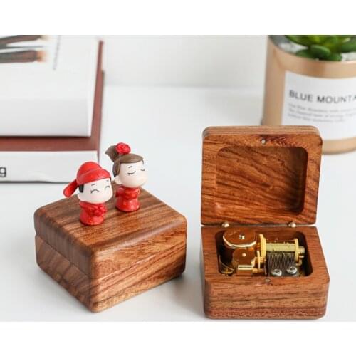 Handmade Collection Grade Rosewood Music Box Customization Girls Wooden Creative 2021 New Year Christmas Holiday Birthday Gift