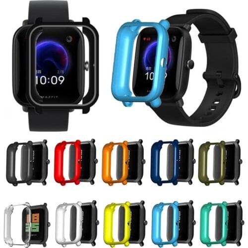 TPU Soft Full Edge Protector Smartwatch Case Shell Frame For Amazfit BIP S/Lite/U/Pro GTS 2 Mini Watch Protective Bumper Cover