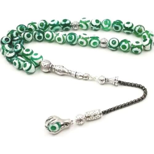 Natural eyes Agates tasbih With Muslim 33 66 99beads stone Personality Tasbih Islam misbaha Muslim Gift Mans Natural bracelet