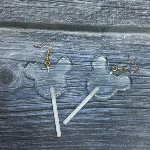 New Cute five-pointed star heart circular Flashing Mouse Earring Trendy Style Woman Girl Jewelry DIY