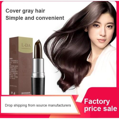 One-Time Hair Dye Coloring Gray Root Scalp Coverage Hair Line Color Modify Cream Stick Temporary Cover Up White Hair Tool TSLM1