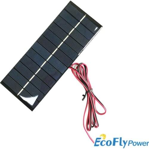 Wholesale Mini Poly Solar Panel 6V 250MA 1.5W for Solar Epoxy Assembly Flashlight Dedicated 165*65MM With Cable