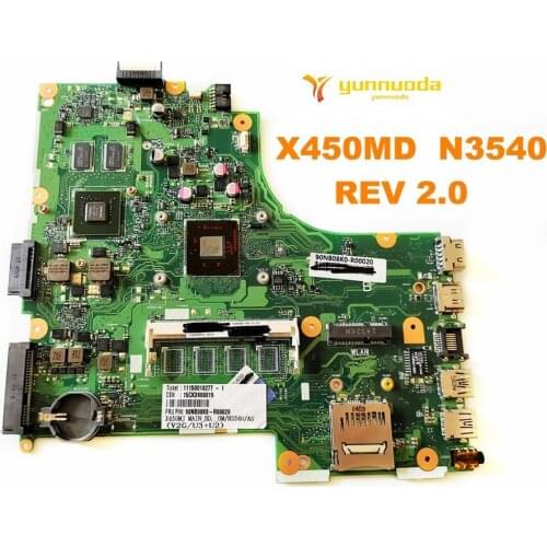 Original for ASUS X450MD Laptop motherboard X450MD N3540 REV 2.0 tested good free shipping