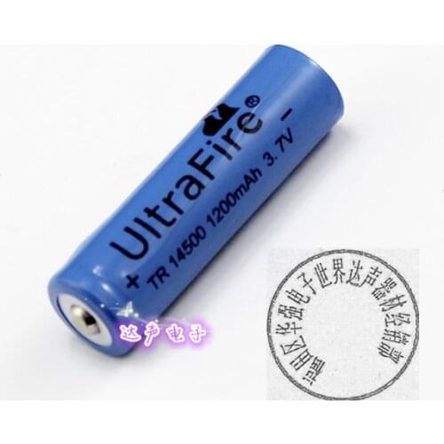 Shipping Shenhuo 14500 lithium battery flashlight battery 3.7V rechargeable lithium battery 1200 Ma Rechargeable Li-ion Cell