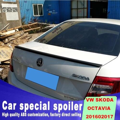 DIY Spray paint for any color for 2015 to 2017 year Volkswagen VW SKODA Octavia by rear trunk spoiler Curve modes wings