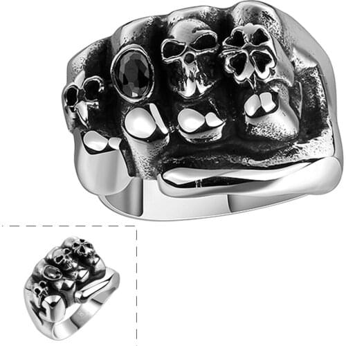 Handmade Flower Garden Skull Ring New Style Pretty Jewelry Ring Size 8 9 10 11 GMYR083
