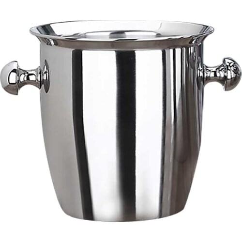 2L/3L Stainless Steel Thickened Red Wine Ice-pail Cooler Box Thickening Champagne Bucket Ice Bucket Wine Cooler For Hotel Bar