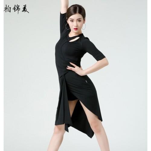 Latin dance costume female adult new dress practice performance dress competition dance irregular practice clothes