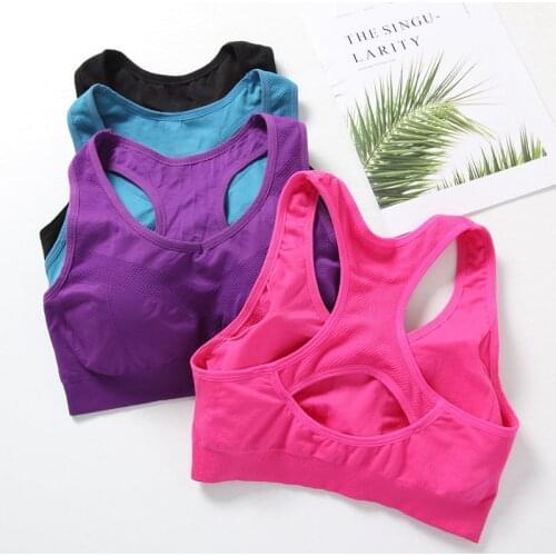 Women Sports Bra Top Push Up Fitness Seamless Beauty Back Yoga Underwear Female Breathable Running Fashion Vest Gym Wear New H20